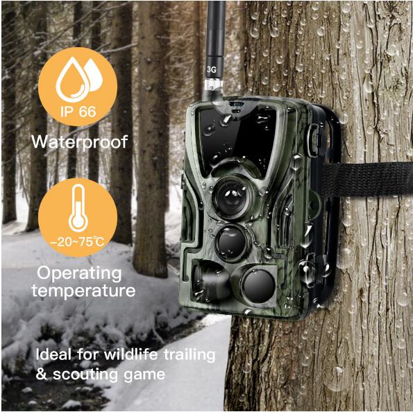 3G MMS outdoor waterproof 3PIR wild animal intelligent surveillance surveillance camera